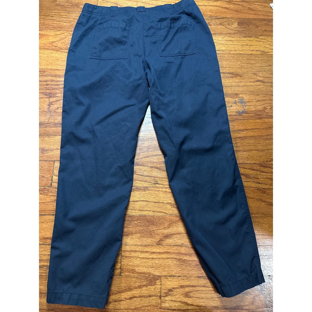 Nordstrom Signature Womens Navy Blue 100% Cotton Straight Leg Crop Pants Size 8 - Picture 6 of 7